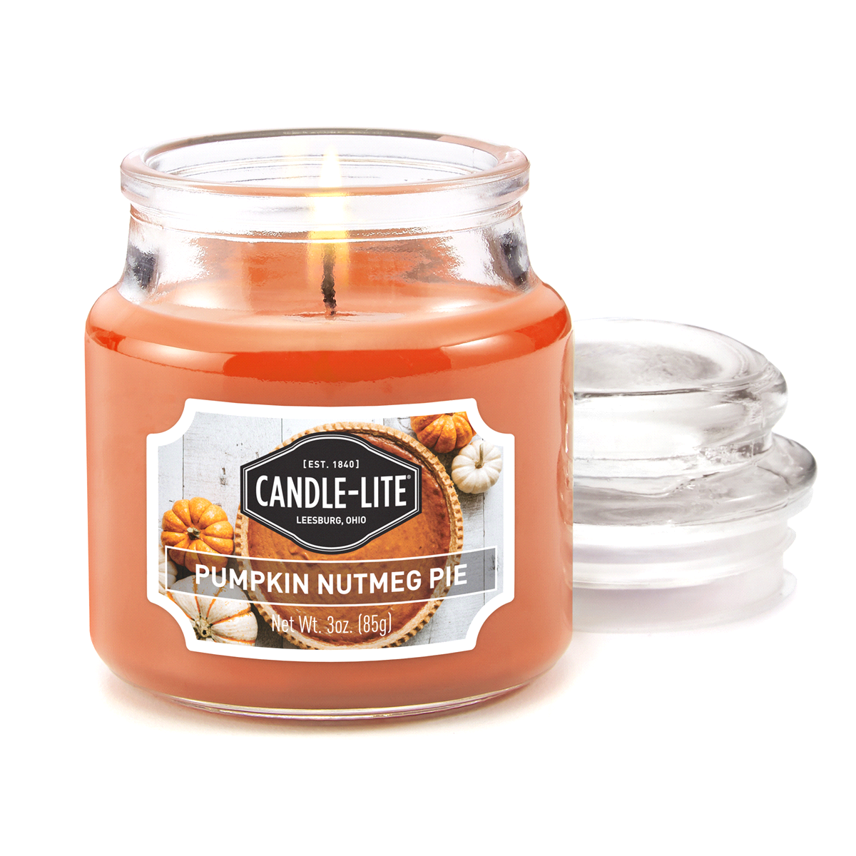 Candle-lite Pumpkin Nutmeg Pie Jar Candle - ScentGiant