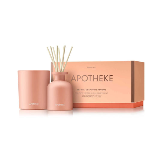 Apotheke Sea Salt Grapefruit Candle/Diffuser Mini Duo Set