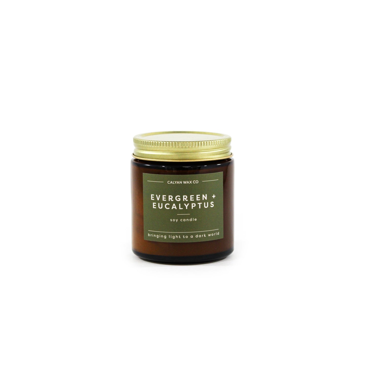 Calyan Wax Mini Evergreen + Eucalyptus Amber Jar - ScentGiant