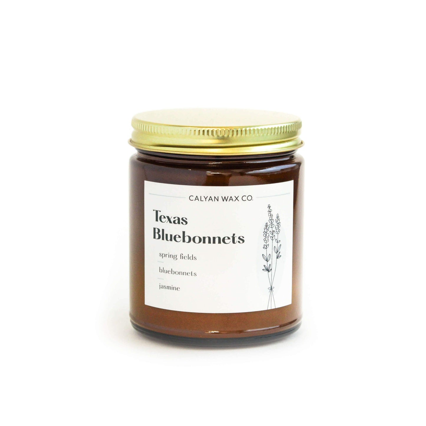 Calyan Wax Texas Bluebonnet Amber Jar | Limited Release - ScentGiant